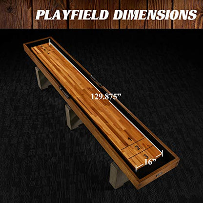 Barrington Urban Shuffleboard Table with Scratch-Resistant Playfield and 8-Puck Set - size: 12 Ft.