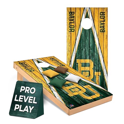College Team Cornhole Boards, 2x4 Premium Corn Hole Board Set, Officially Licensed Cornhole Boards, Perfect for Tailgates - color: Baylor, size: 1. NO Fun Accessories