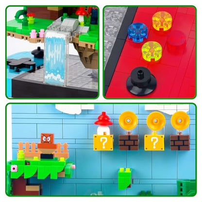 Vziimo Super Game Building Sets,Cool Building Blocks Kits for Adults, 3D Anime Scene Model Creative Idea Gift for Teens Adults 14+ (1256 Pieces) - style: Super Game