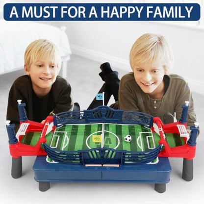 PowerKing Portable Foosball Table - Mini Tabletop Sports Game for Competitive Family Fun - color: Green-E002