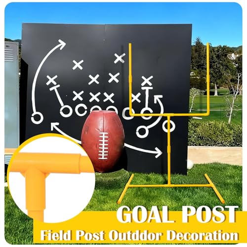 Jenaai Gaint 70.8 X 31.5 Football Party Decoration Large Plastic Football Goal Field Post Centerpiece for Game Day Soccer Bowl Birthday Sport Party Outdoor Indoor Decor