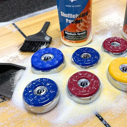 Shuffleboard Sand Wax High/Medium Speed Shuffleboard Powder Set, Shuffleboard Sand with Mini Brush Set - size: 2 Cans Meduim Speed