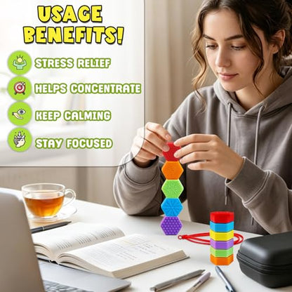 TiTiC Magnet Game Chess Set with String & Colorful Silicone Stones, Figet Sensory Stones Magnetic Chess Game for Family Games Night & Travel & Camping, Puzzle Strategy Games