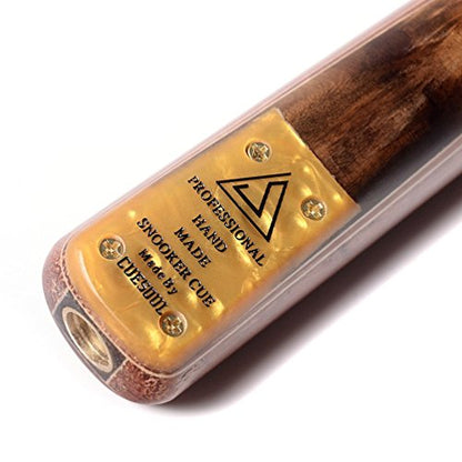 CUESOUL 3/4 Jointed Snooker Cue 57 inch Handcraft with Extension/Joint Protector Packed in Leatherette Cue Bag - color: 303 with Cue Bag