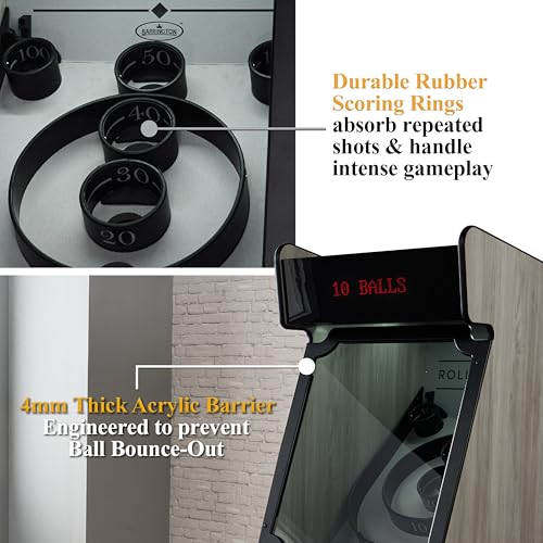 Barrington Roll and Score Multiple Styles Roll & Score Classic Arcade Game Collection, Durable & Stylish Designs with Game Balls, Perfect for Family Game Rooms - style: 10 Ft Premium