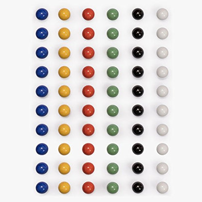 Yellow Mountain Imports 60 Pieces Chinese Checkers Marbles Set with Solid Colors - 16 Millimeters - size: 16mm(Matt)