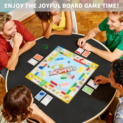 Large Round Tabletop Game Playmat,Rubber Table Mat Suitable for Playing Poker,Card,and Roleplaying Games.(80cmBlack) - color: 80*80*0.2cmblack, size: 80*80*0.2cm