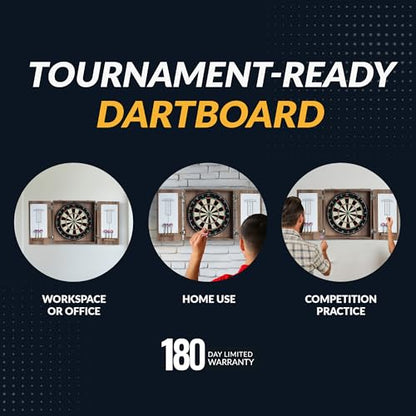 Hathaway Winchester Dartboard & Cabinet Set - color: Driftwood