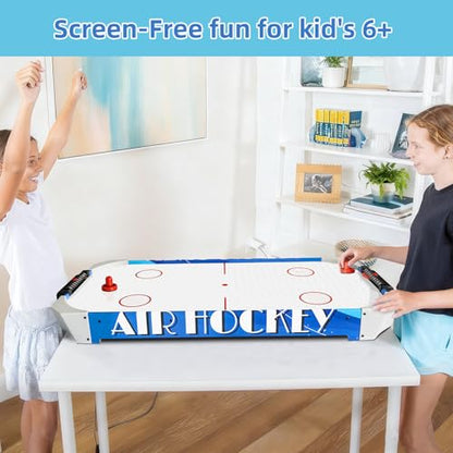 40 inch Table Top Air Hockey Table Kids and Adults, Includes Pucks and Paddles,Hockey Game Table for Home, Game Room, Office