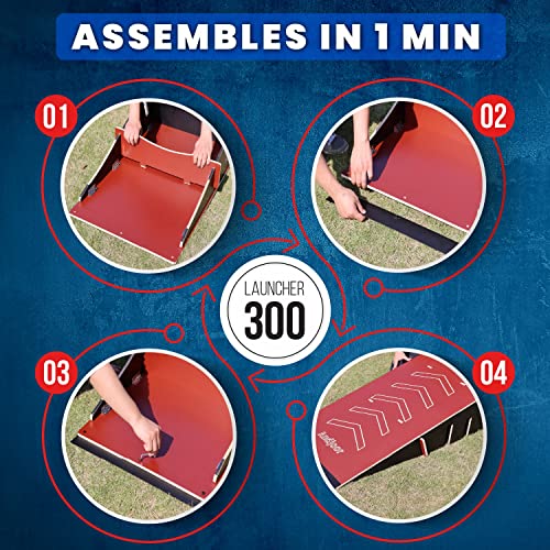 Kids Jumping Ramp for Skateboard, Bike, Scooter, BMX, RC Car and Dirt Bike, 42.91 in, Red - color: Red, size: L300