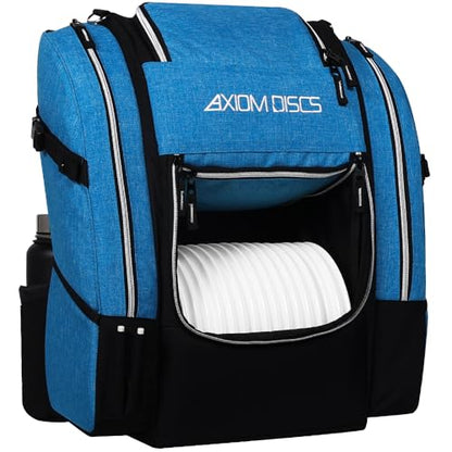 Axiom Discs Voyager Lite Backpack Disc Golf Bag (Choose Your Favorite Color) - color: Heather Blue, style: V2