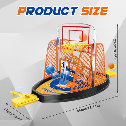Desktop Arcade, Tabletop Basketball Game for 2 Players, Kids Basketball Shooting Game with Bulletin Board, Score Fun Sports Novelty Toy Gifts for Men Adults