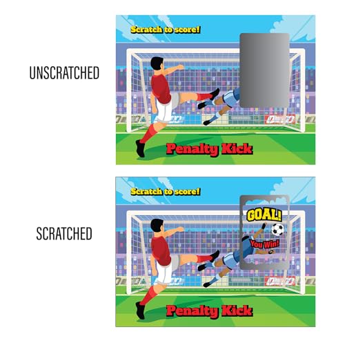 My Scratch Offs Soccer Penalty Kick Scratch Off Game Cards 26 Pack - 2 Winning and 24 Sorry - style: Soccer Penalty Kick