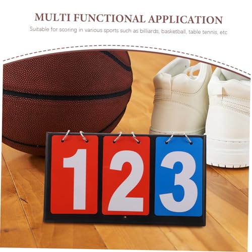 Portable Tabletop Scoreboard Flipper PVC Sports Score Keeper for Basketball Volleyball Table Tennis Billiards Lightweight with Easy Flip Design