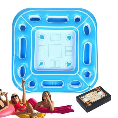 Floating Card Table for Pool, Inflatable Board Games Table, 39.4 inches, Waterproof Portable Desk, Fun Outdoor Activity, Kids Entertainment, Vacation , Beach Accessory