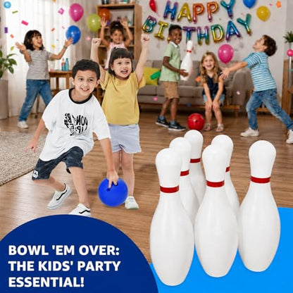 Grip Kids 17 Inch Huge Bowling Set with Storage Bag – 6 Giant Pins, Outdoor & Indoor Backyard Game for Kids, Family Party, Birthday Gift Ages 5+ – Amazon Exclusive