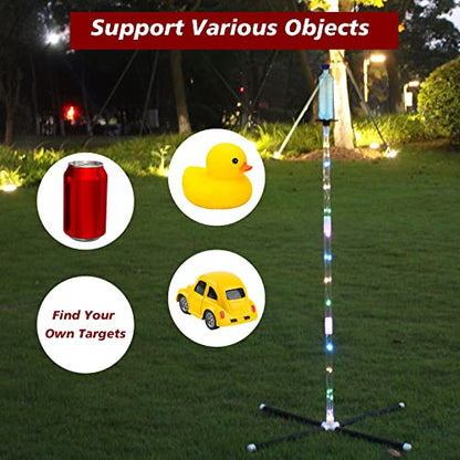 OUTTOY Outdoor Yard Games for Adults and Family, 2 in 1 Limbo Game Flying Disc Games Set with Light, Sutiable for Backyards, Beach, Lawn, Party