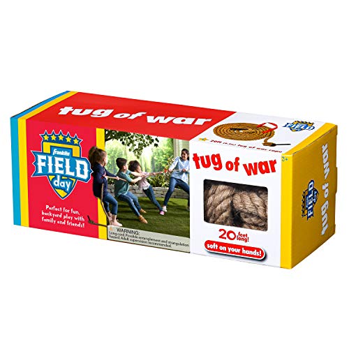 Franklin Field Day Tug of War Rope with Flag for Kids and Adults - Perfect for Team Building - 20ft Long