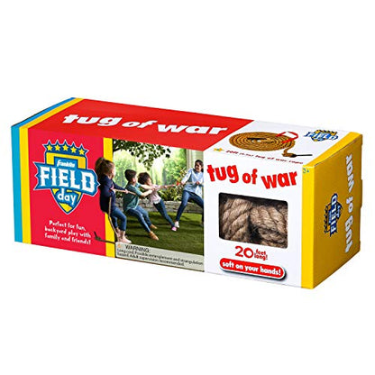 Franklin Field Day Tug of War Rope with Flag for Kids and Adults - Perfect for Team Building - 20ft Long
