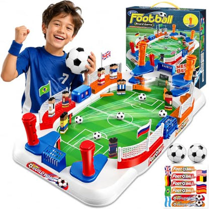 Soccer Board Game for Kids: Mini Foosball Table Game with Figures- Interactive Soccer Gifts Toys for 3 4 5 6 7 8-12 Year Old Boys Indoor Family Party,Perfect Christmas Birthday Gifts for Kids Age 4-10