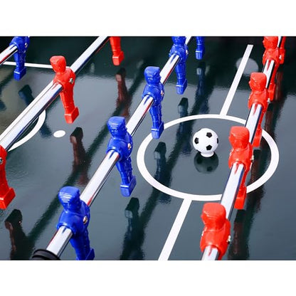 Foosball Table, Adult Size, 54 inch Standard Size Foosball Table, Indoor Full Size Foosball Tables for Home, Family, and Game Room, Soccer with Foosball Tables Set, Black