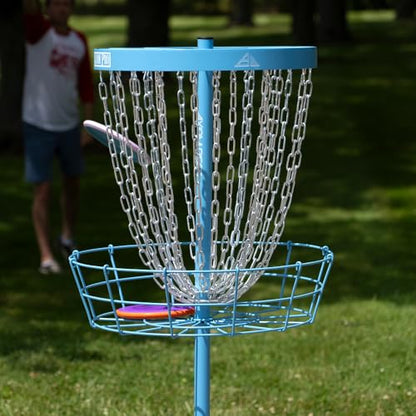 Axiom Discs Pro 24-Chain Disc Golf Basket - color: Light Blue