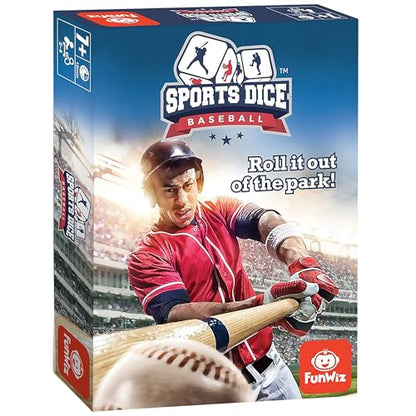 FoxMind, Baseball Sport Dice Game, for Baseball Fans, Easy to Play, Travel Sized - style: Baseball
