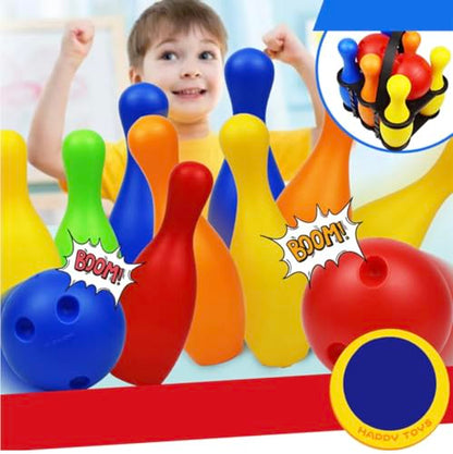 Toddler 6 Pin Bowling Set with Ball, Colorful Indoor and Outdoor Game, Ages 3+
