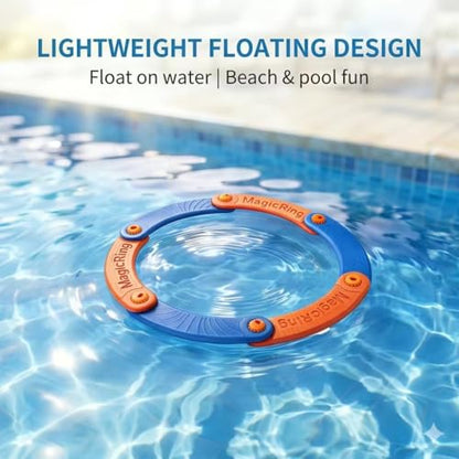 Folding Boomerang Flying Ring - Wind Resistant Foam Aerodynamic Disc for Adult Outdoor Games, Yard, Beach, and Camping - High Speed Foldable Throwing Gear (Green+Blue) - color: Green+blue