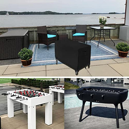 WOMACO Foosball Table Cover - Outdoor, Waterproof, Heavy Duty, Rectangular Patio Football Game Table Cover