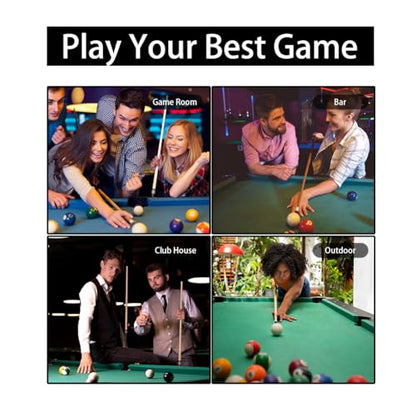Pool Stick Set of 4,Pool Cues Sticks Made of Premium Maple Wood, Includes 4 Extra Billiard Chalk for Pool Cues, 58" Billiard House Bar Pool Cue Sticks for Professional Billiard Players - color: Pool cues-B02