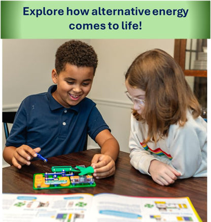 Snap Circuits Green Energy Electronics Exploration Kit | Over 125 Exciting STEM Projects | Full Color Project Manual | 45+ Snap Circuits Parts | STEM Educational Toys for Kids 8+ - style: Green Energy
