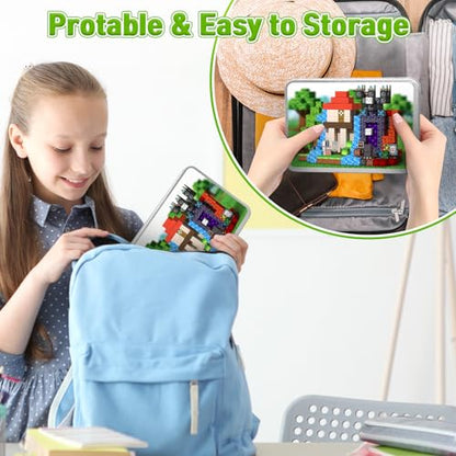 Resflycheng 70PCS Magnetic Building Blocks Travel Toys for Kids Ages 4-8, Forest Portal Mini Magnetic Blocks with Iron Case, Portable Magnet Cubes STEM Learning Set for Toddler Boys Girls Ages 3+ - style: Forest Portal