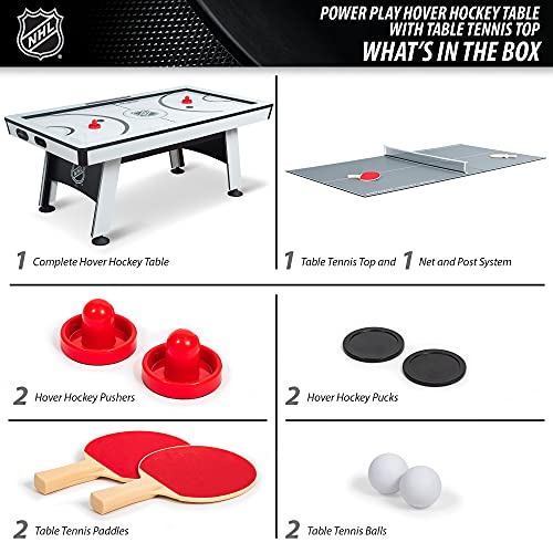 EastPoint Multi-Game Tables, Play 2-in-1 Air Hockey Table with Table Tennis Top - Perfect for Family Game Room, Adult rec Room, basements, Man cave, or Garage