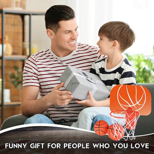 Honoson 3 Sets Indoor Trash Can Basketball Game Set Includes 3 Mini Clip on Basketball Hoop with Backboard 6 Inflatable Ball Pump Office Decompression Toy Birthday Gift Back to School(Fresh) - color: Fresh