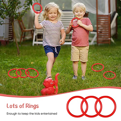 Meooeck 48 Pieces Bottle Ring Toss 2.9 Inch Plastic Carnival Ring Toss Games Party Favor for Adult Garden Backyard Outdoor Games and DlY Craft Rings
