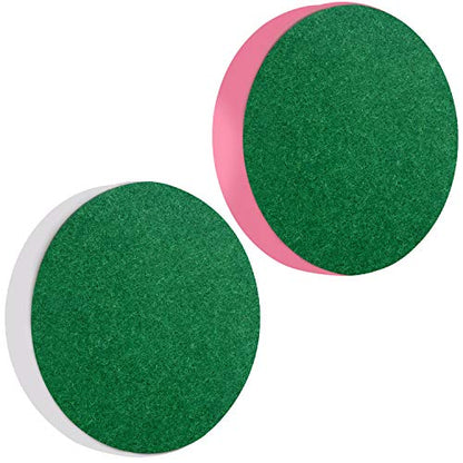 ONE250 Air Hockey Pushers and Red Air Hockey Pucks, Goal Handles Paddles Replacement Accessories for Game Tables (4 Striker, 4 Puck Pack) - color: Pink & White