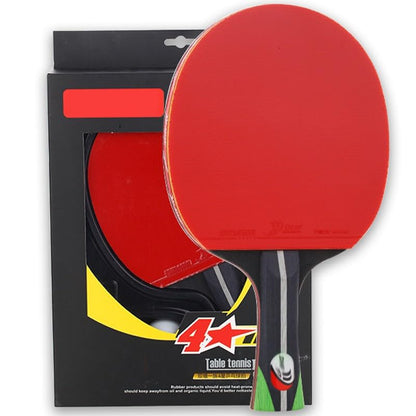 Professional Ping Pong Paddle, High Performance Table Tennis Racket for Training and Competition, 5 Layers of Pure Wood + 2 Layers of Carbon, Flared Handle