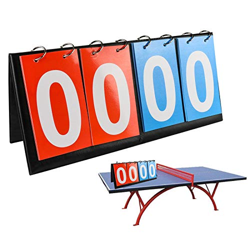 APORO Portable Table Top Scoreboard Flipper, Multi Sports Score Flip Scoreboard - color: Connected