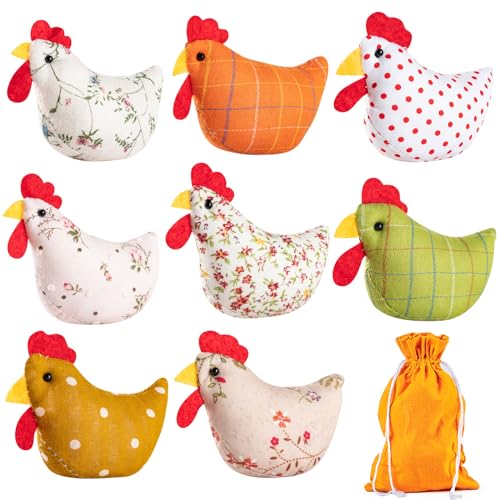 8PCS Chicken Bean Bags Toss for Kids, Nylon Cornhole Bean Bags for Tossing with 1 Carry Bag, Hen Bean Bags for Cornhole Toss Game Set, Party Favor, Carnival Game, Outdoor Toys Supplies - color: 8pcs Chicken Bean Bags
