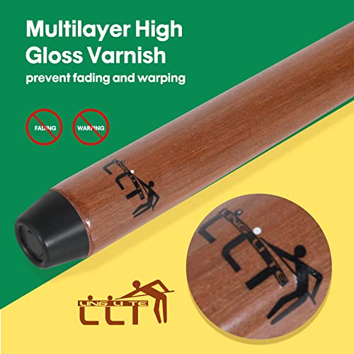LING LI TE LLT1-Piece Canadian Maple Billiard Pool Cue Stick- 4-Prong House/Bar Cue Stick…