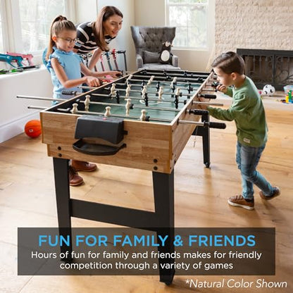 Best Choice Products 2x4ft Combo Game Table Set for Home, Game Room, Friends & Family w/Hockey, Foosball, Pool, Shuffleboard, Ping Pong, Chess, Checkers, Bowling, and Backgammon - color: Blue / Black Arcade