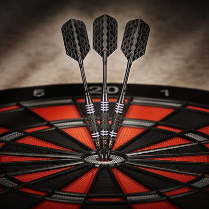 Viper by GLD Products Bobcat Adjustable Weight Soft Tip Darts with Storage/Travel Case - size: 16 Grams (Adjustable to 17 and 18 Grams), style: Black Coated Brass with Purple Rings
