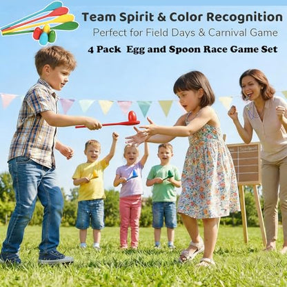 Giant Tic Tac Toe Bean Bag Toss Outdoor Games for Kids Adults Family-4X4FT Large Lawn Yard Carnival Field Day Games, Beach Backyard Camping Outside Family Reunion - size: Tic Tac Toe -Egg Spoon