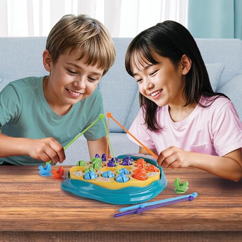 The Fishing Game - Dinosaur Edition - Classic Animated Catching Game, Dinos Spin Around & Bite Up & Down, Kids Ages 3+, 2-4 Players - style: Dinosaur