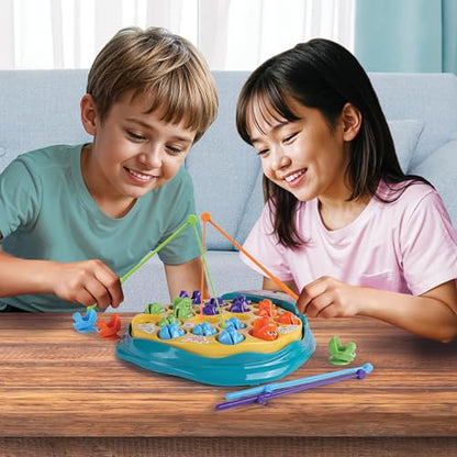 The Fishing Game - Dinosaur Edition - Classic Animated Catching Game, Dinos Spin Around & Bite Up & Down, Kids Ages 3+, 2-4 Players - style: Dinosaur