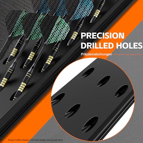 CyeeLife Darts Holder Wall Mounted Displays 12 Steel and Soft Tip Dart,Darts Caddy for wall with Metal Hook,Dart Accessory