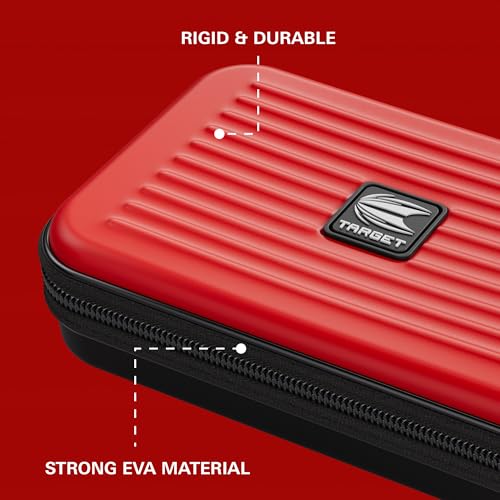 Target Darts Takoma XL Darts Wallet Case, Red – Holds 6 Darts, Protective EVA Holder with Double Zip Lock Pouches – Professional Dart Accessories - color: Red