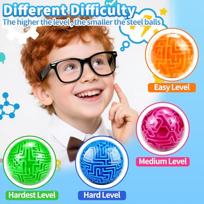 YongnKids Amaze 3D Memory Sequential Maze Ball Puzzle Toy Gifts for Kids Adults - Challenges Game Lover Tiny Balls Brain Teasers Game (Green) - color: Green