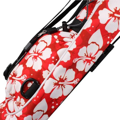 Orlimar Pitch ’n Putt Lightweight Sunday Golf Bag with Stand, Ultra-Light Carry Design, Two-Way Divider Top, Shoulder Strap, Compact Carry Golf Bag for Men & Women - color: Tropical Floral
